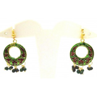 Meenakari Minakari Enamel Jhumka Jhumki Handmade Earrings Jewelry Drop Long AE73